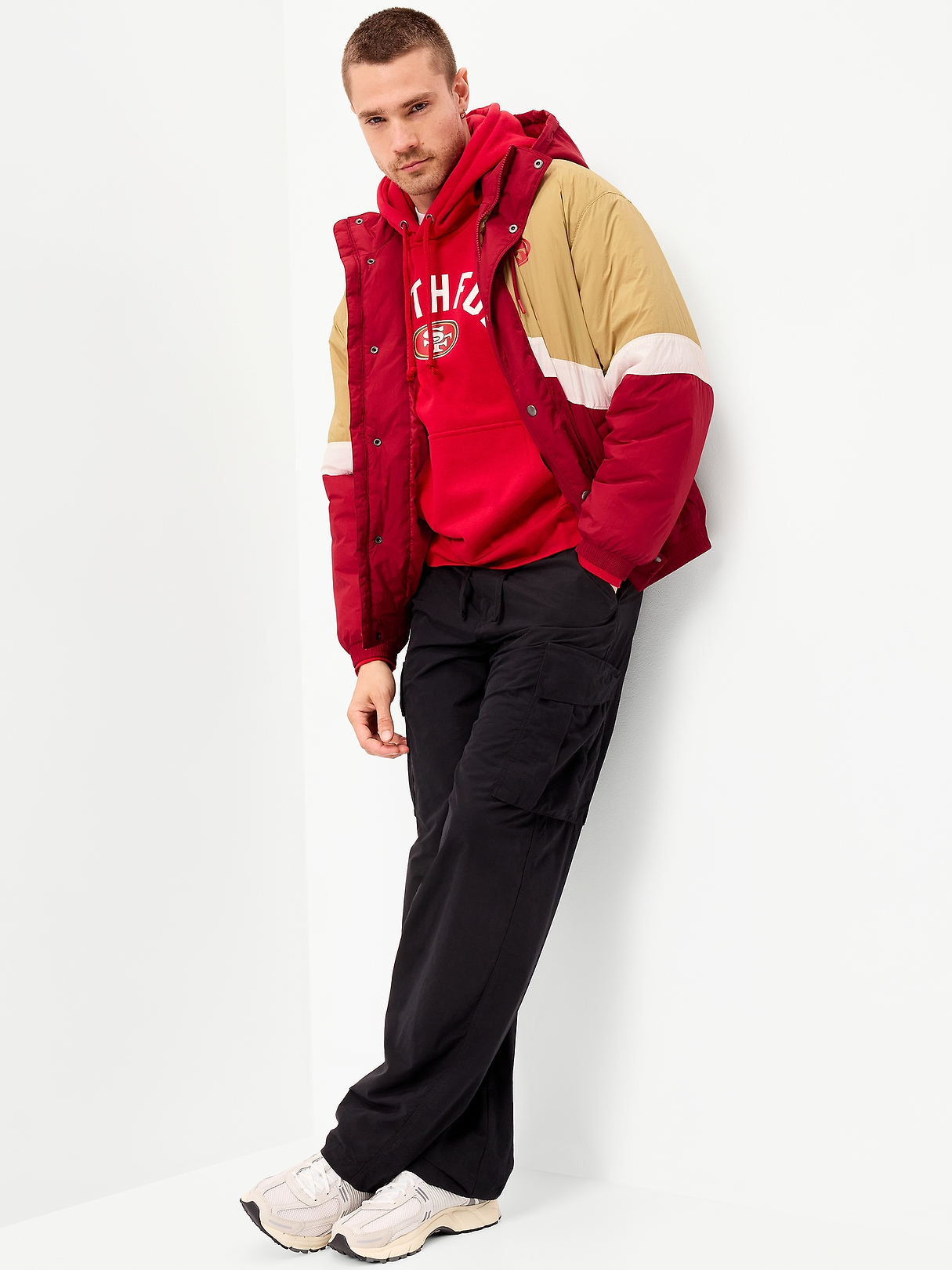 San Francisco 49ers Oversized Jacket for Adults | Old Navy