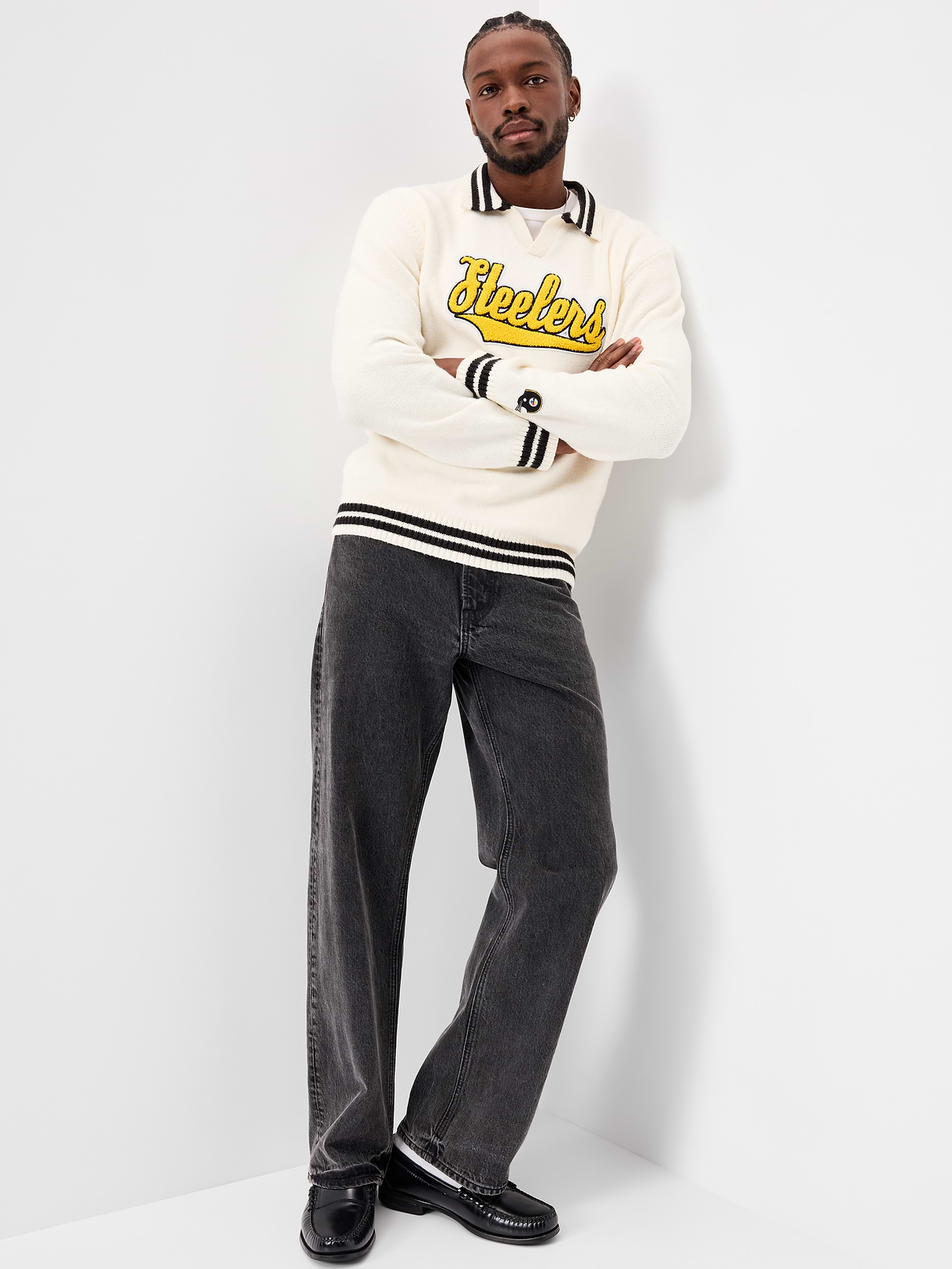 Image number 3 showing, Pittsburgh Steelers Collared Sweater for Men