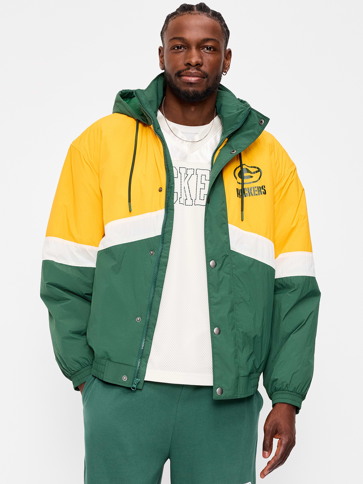 Image number 1 showing, Green Bay Packers Oversized Jacket for Adults