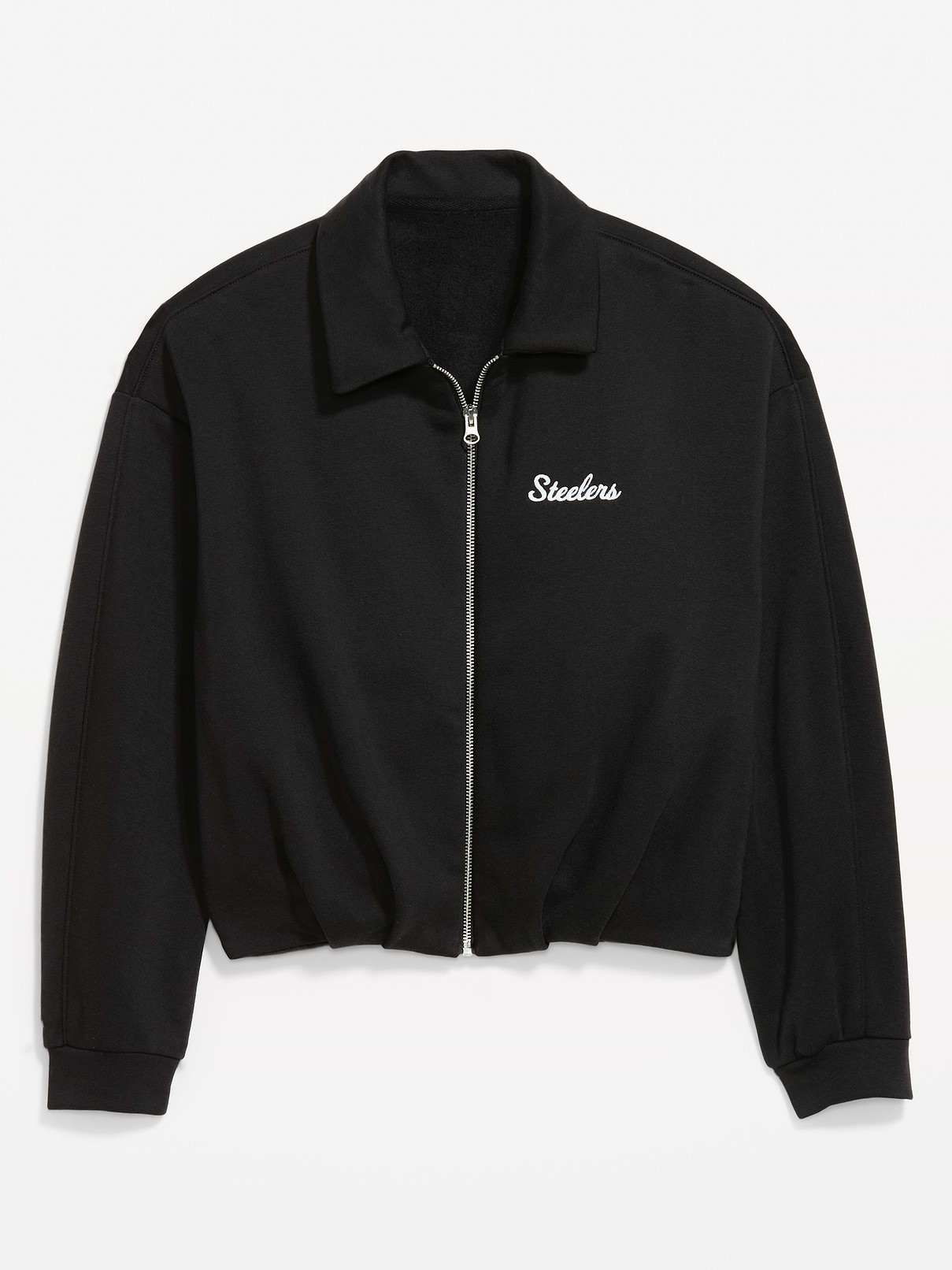 Image number 3 showing, Pittsburgh Steelers Oversized Fleece Bomber Jacket for Women
