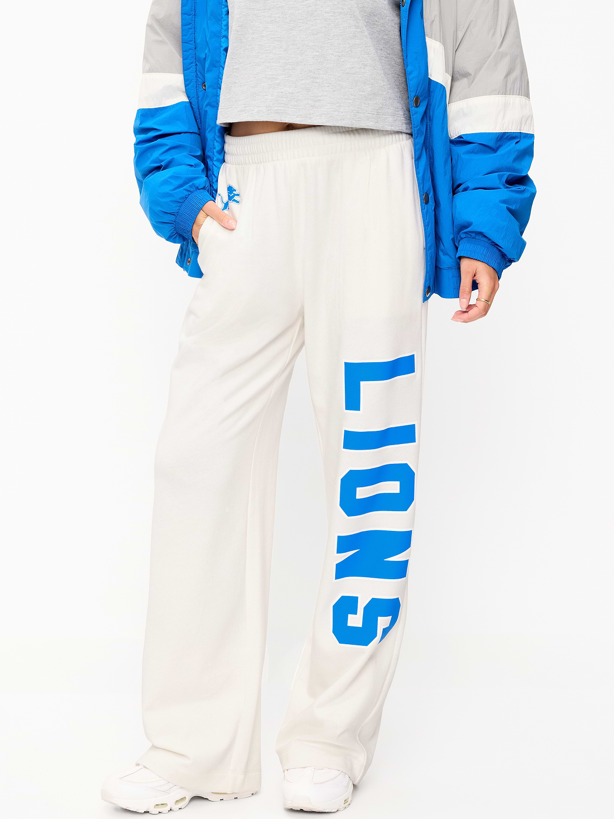 Image number 3 showing, Detroit Lions High-Waisted SoComfy Wide-Leg Sweatpants for Women