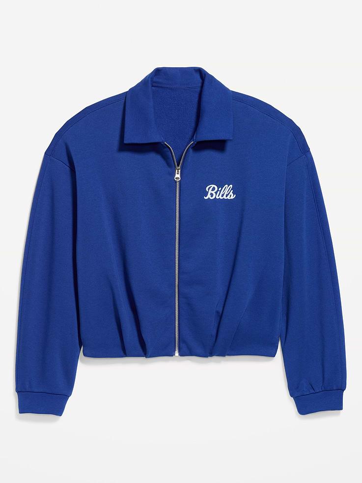 Image 3 of 4, Buffalo Bills Oversized Fleece Bomber Jacket for Women
