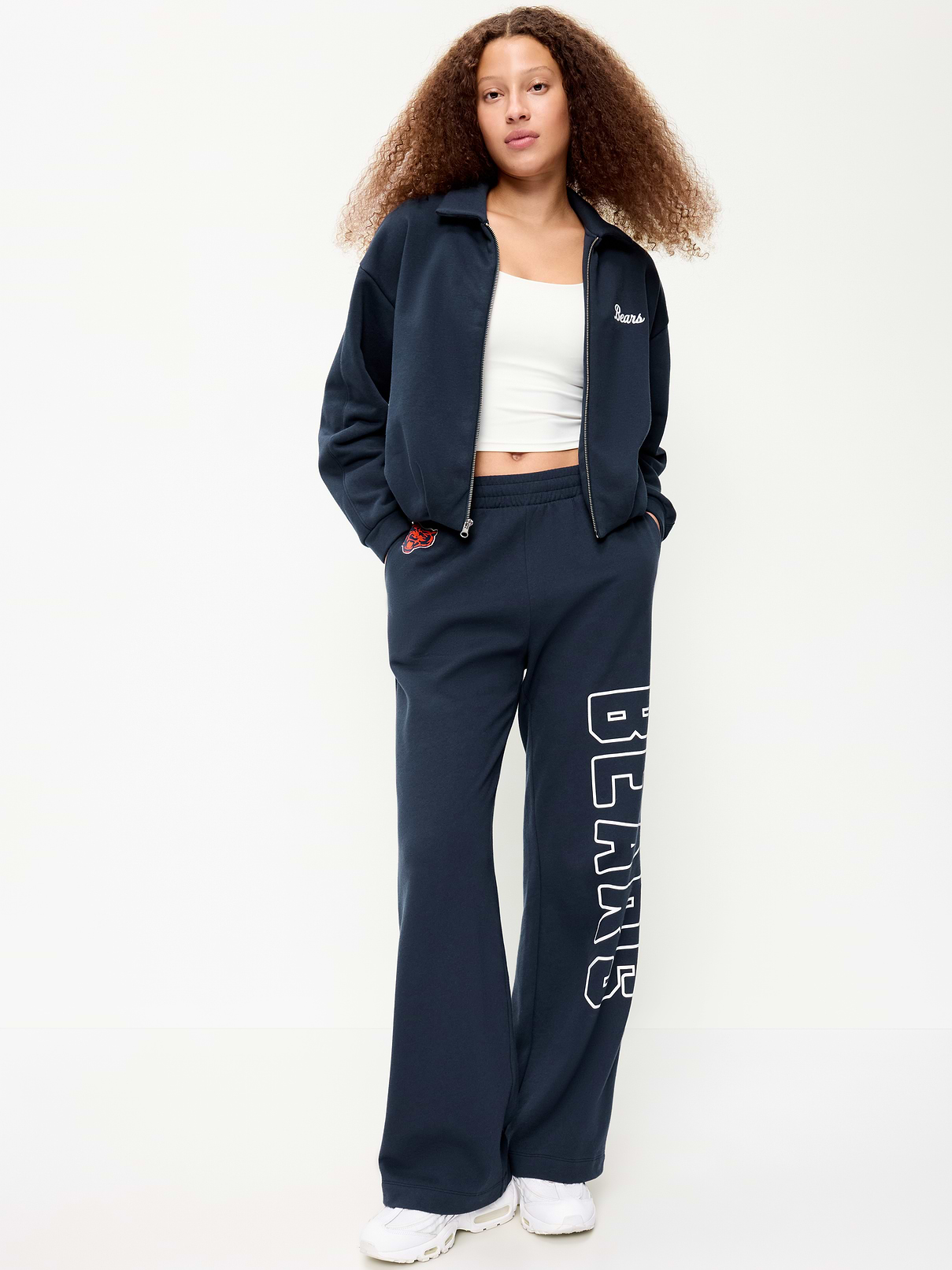 Image number 4 showing, Chicago Bears Oversized Fleece Bomber Jacket for Women