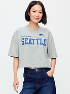 Image number 3 showing, Seattle Seahawks Vintage Oversized T-Shirt for Women