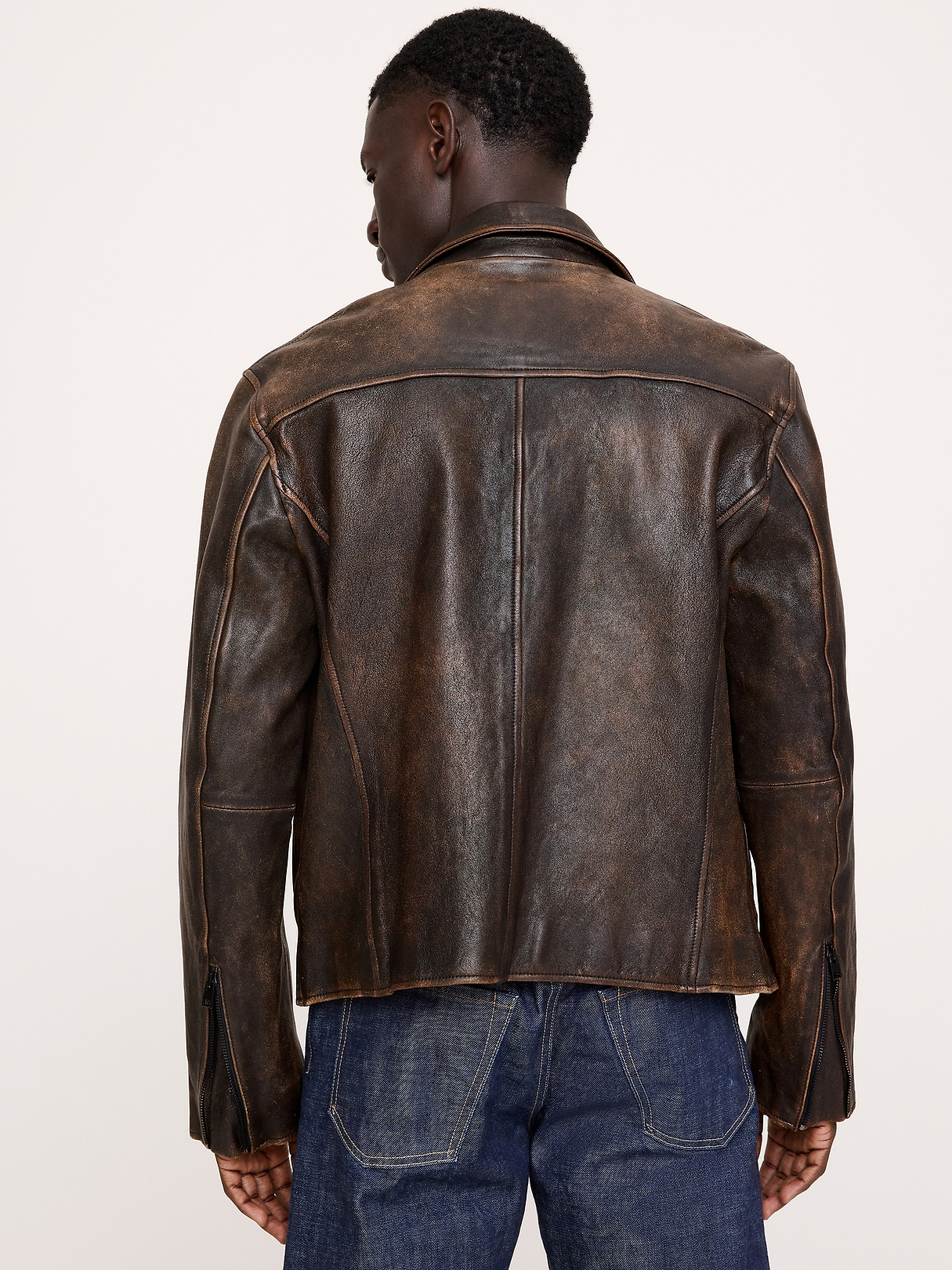 Leather Racing Jacket | Banana Republic