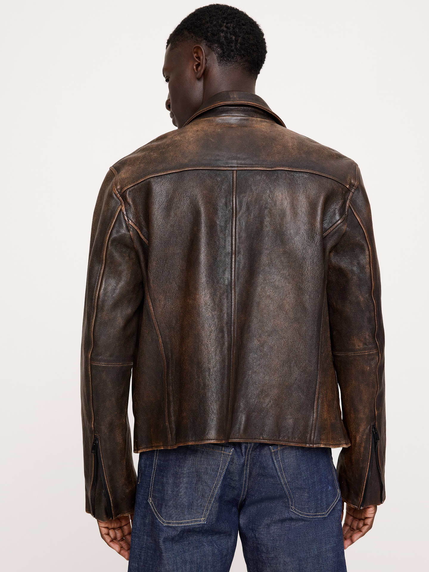 Image number 3 showing, Leather Racing Jacket