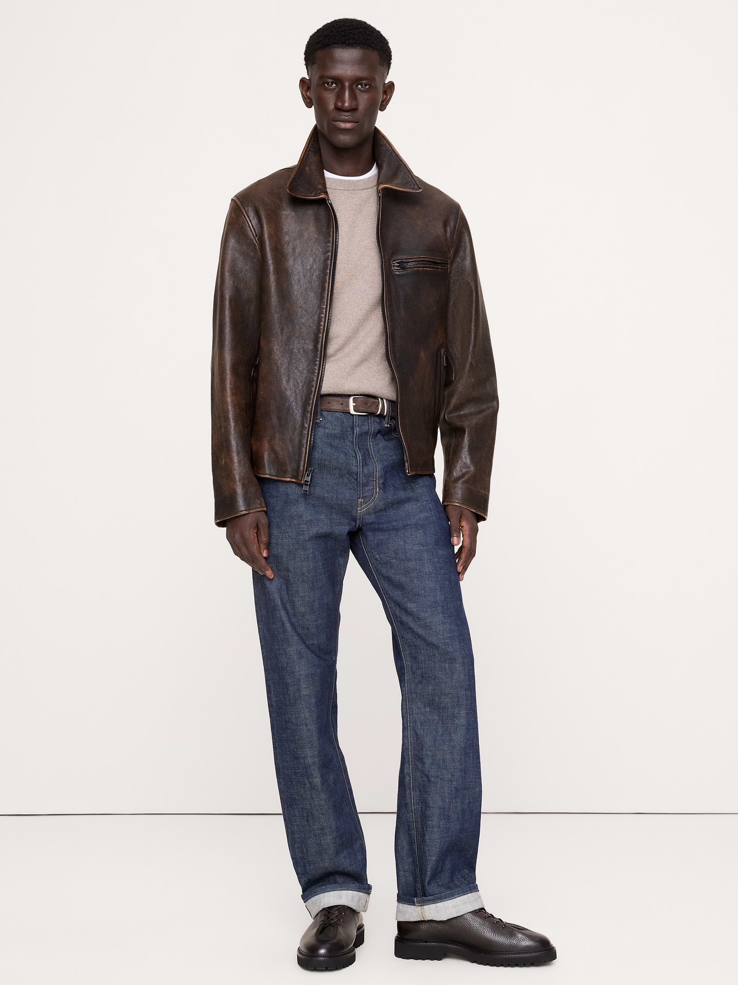 Image number 4 showing, Leather Racing Jacket