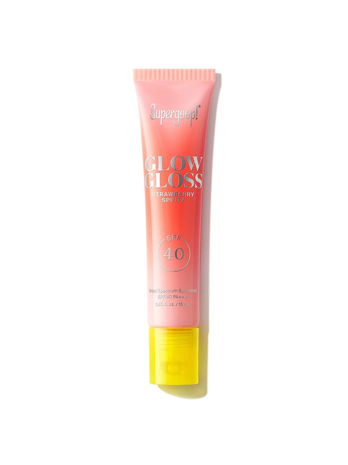 Image 1 of 3, This sheer tinted glossy lip balm delivers a high-shine finish and expert sun protection. Infused with shea butter and a peptide complex, this formula locks in moisture and leaves lips visibly plumper and fuller. Apply (and reapply) for hydrated, soft-looking lips wherever you glow., Vanilla Soft Serve: Sweet cream flavor, sheer soft pink tint, Strawberry Spritz: Fruity berry flavor, sheer coral tint, Glow Gloss Lip Balm SPF 40 - Vanilla Soft-Serve ingredients include: Avobenzone 3%, Homosalate 5%, Octisalate 4%, Octocrylene 4.5%, Hydrogenated Poly(C6-14 Olefin), Ethylene/Propylene/Styrene Copolymer, Butyloctyl Salicylate, C18-38 Alkyl Hydroxystearoyl Stearate, Euphorbia Cerifera (Candelilla) Wax, Synthetic Wax, Flavor, Triisostearyl Citrate, Octyldodecanol, Tocopherol, Cocos Nucifera (Coconut) Oil, Butyrospermum Parkii (Shea) Butter, Simmondsia Chinensis (Jojoba) Seed Oil, Stevia Rebaudiana Leaf/Stem Extract, Portulaca Pilosa Extract, Citric Acid, Bisabolol, Sorbitan Isostearate, Pentaerythrityl Tetra-di-t-butyl Hydroxyhydrocinnamate, Sucrose Cocoate, Sorbitan Oleate, Palmitoyl Tripeptide-38, Butylene/Ethylene/Styrene Copolymer, Cetearyl Ethylhexanoate. May Contain: Titanium Dioxide, Red 28 Lake, Iron Oxides, Red 7 Lake, Yellow 5 Lake, Glow Gloss Lip Balm SPF 40 - Strawberry Spritz ingredients include: Avobenzone 3%, Homosalate 5%, Octisalate 4%, Octocrylene 4.5%, Hydrogenated Poly(C6-14 Olefin), Ethylene/Propylene/Styrene Copolymer, ButyloctylSalicylate, C18-38 Alkyl Hydroxystearoyl Stearate, Euphorbia Cerifera(Candelilla) Wax, Synthetic Wax, Flavor, Triisostearyl Citrate, Octyldodecanol, Tocopherol, Cocos Nucifera (Coconut) Oil, Butyrospermum Parkii (Shea) Butter, Simmondsia Chinensis (Jojoba) Seed Oil, Stevia Rebaudiana Leaf/Stem Extract, Portulaca Pilosa Extract, Citric Acid, Bisabolol, Sorbitan Isostearate, Pentaerythrityl Tetra-di-t-butyl Hydroxyhydrocinnamate, Sucrose Cocoate, Sorbitan Oleate, Palmitoyl Tripeptide-38, Butylene/Ethylene/Styrene Copolymer, Cetearyl Ethylhexanoate.May Contain: Titanium Dioxide, Red 28 Lake, Iron Oxides, Red 7 Lake, Yellow 5 Lake, Product #1200592