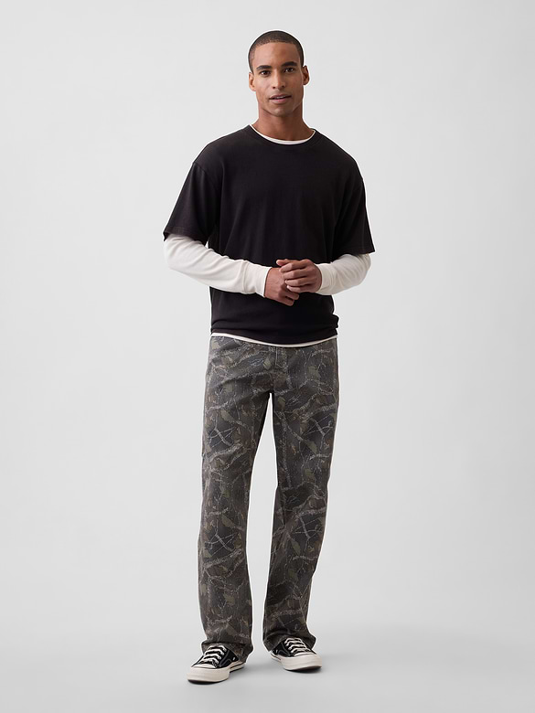 Camo Print Relaxed Carpenter Jeans