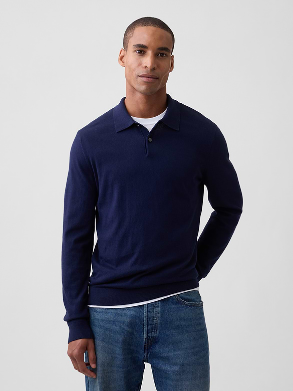 Stripe Polo Sweater