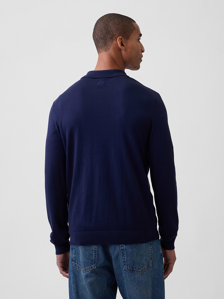 Image 2 of 5, Stripe Polo Sweater