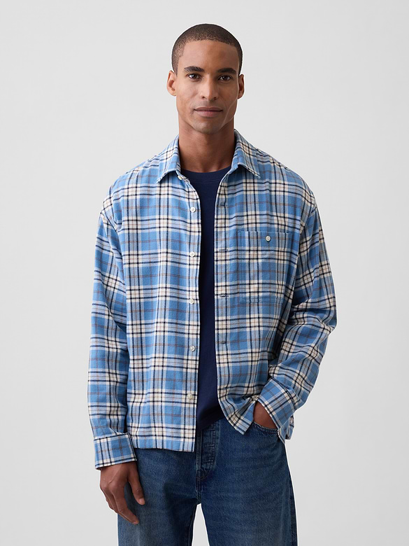 Flannel Shirt in Boxy Fit