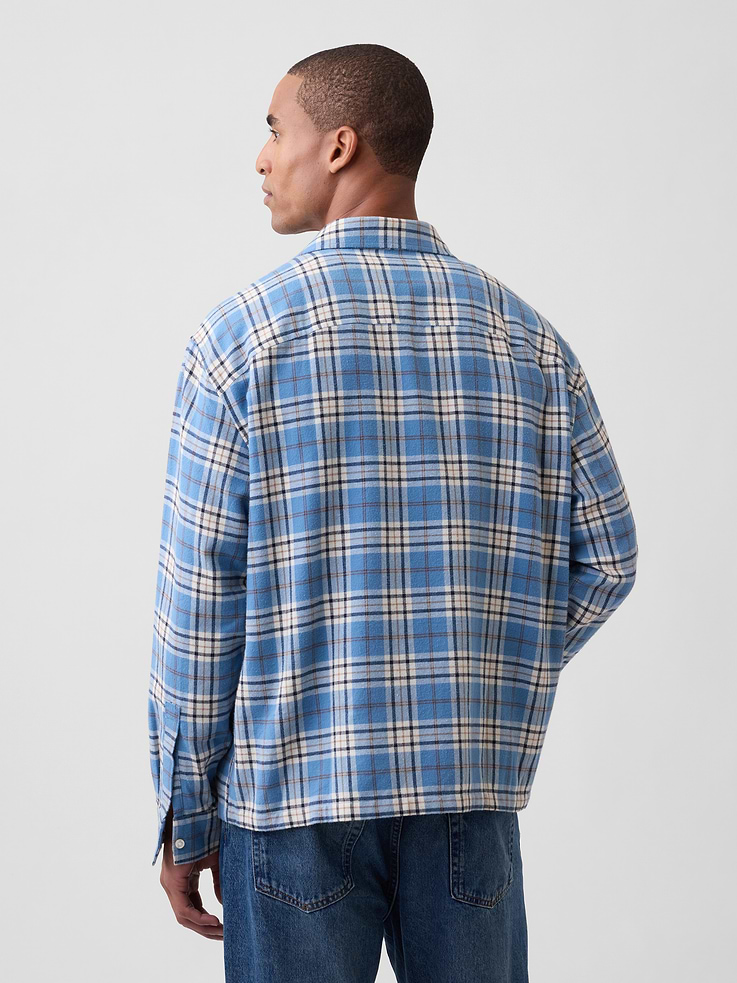 Image 2 of 5, Flannel Shirt in Boxy Fit