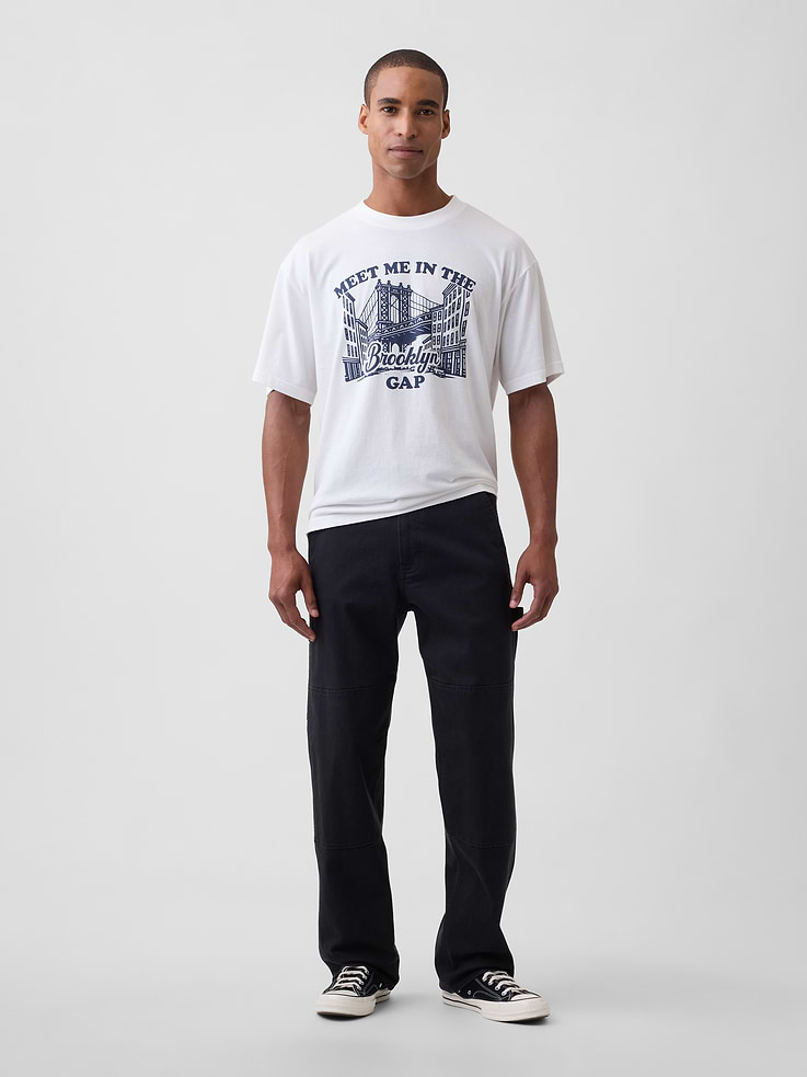 Image 3 of 5, Everyday Soft Relaxed Gap NYC Graphic T-Shirt