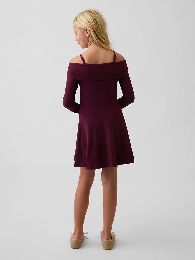 Image number 3 showing, Kids Jersey Off-Shoulder Dress