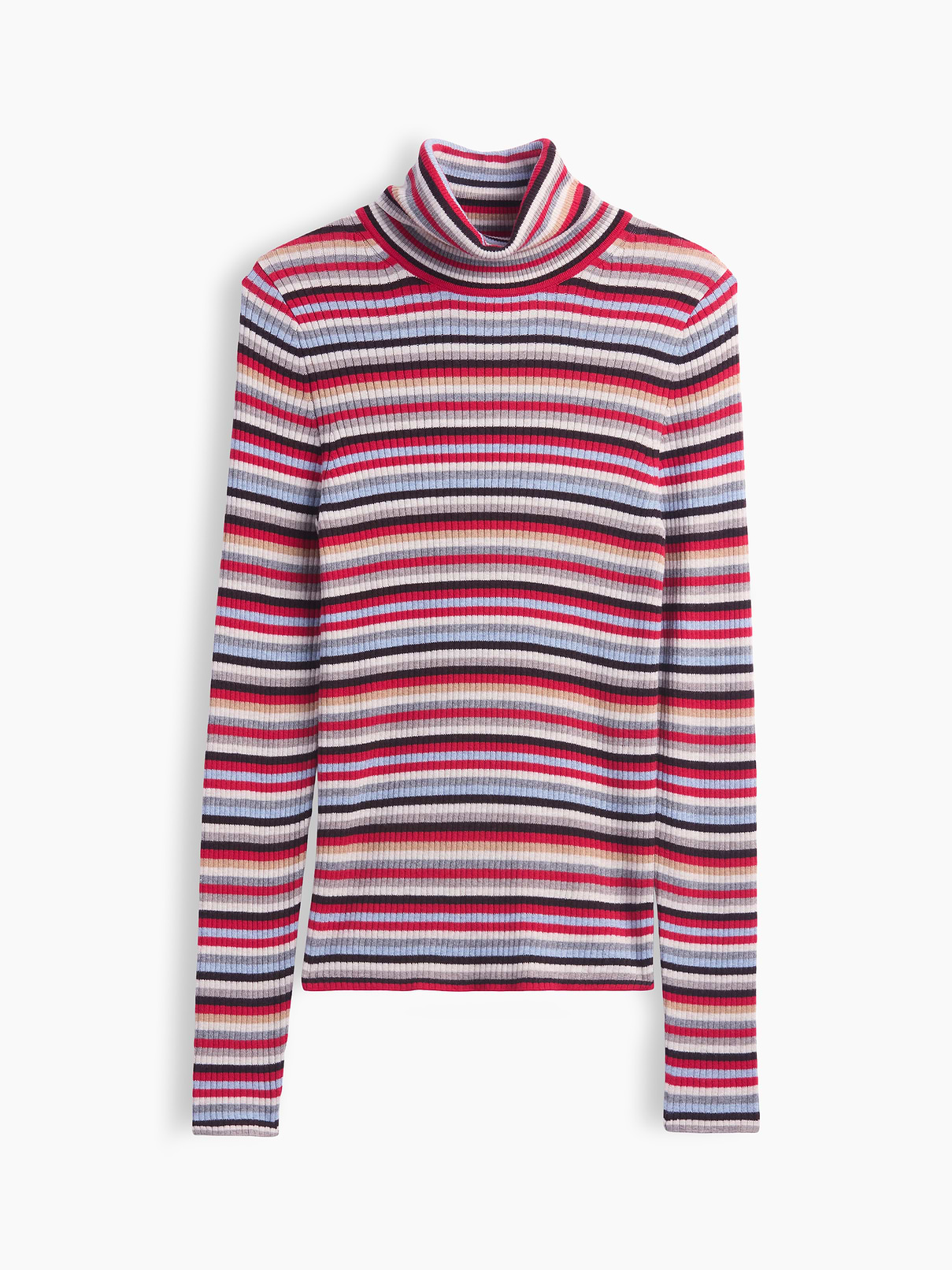 Image 5 of 5, Lightweight CashSoft Rib Turtleneck Sweater