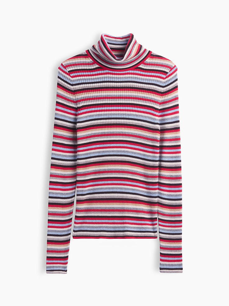 Image 5 of 5, Lightweight CashSoft Rib Turtleneck Sweater