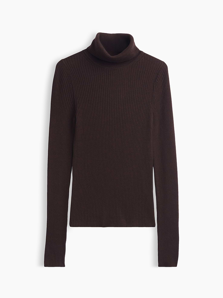 Image 5 of 5, Lightweight CashSoft Rib Turtleneck Sweater
