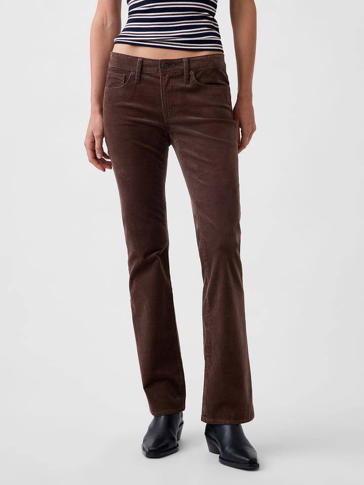 Image 2 of 6, Low Rise Corduroy Long & Lean Pants