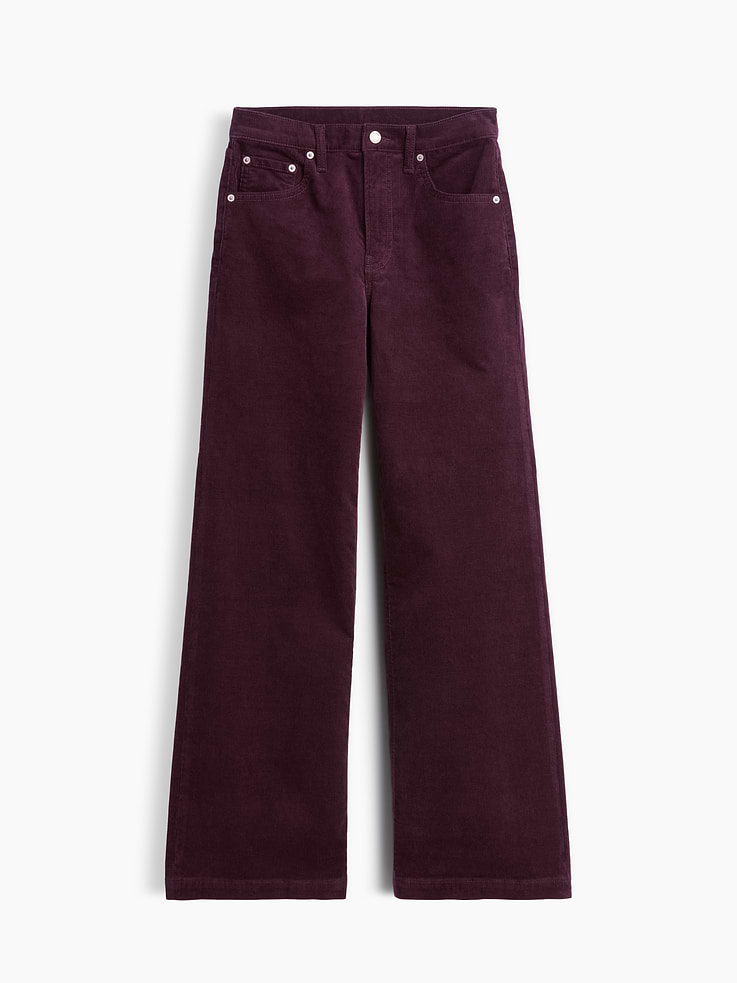 Image 6 of 6, High Rise Corduroy Stride Wide-Leg Pants
