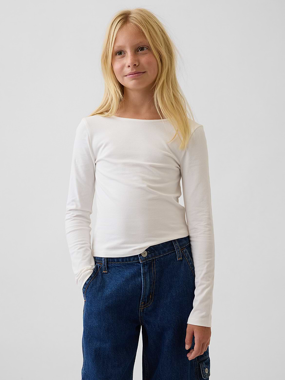 Kids Scoop-Back Fitted T-Shirt