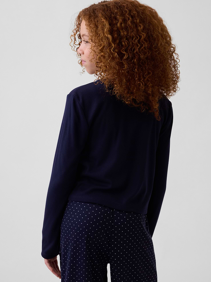 Image number 3 showing, Kids Recycled Pointelle PJ Cardigan