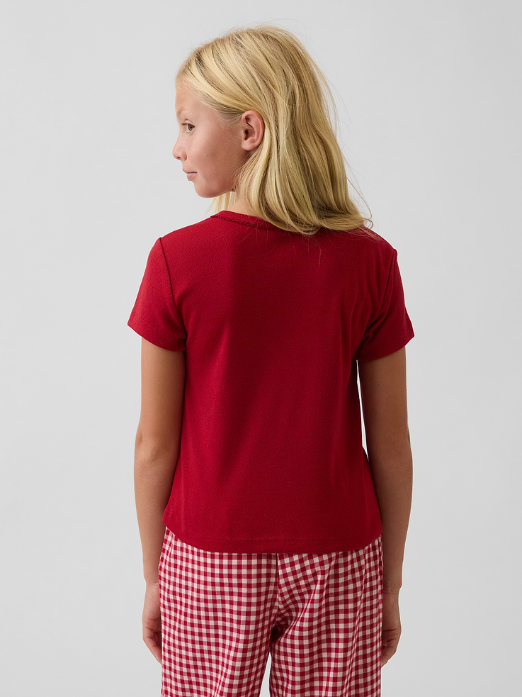 Image number 3 showing, Kids Recycled Pointelle PJ T-Shirt