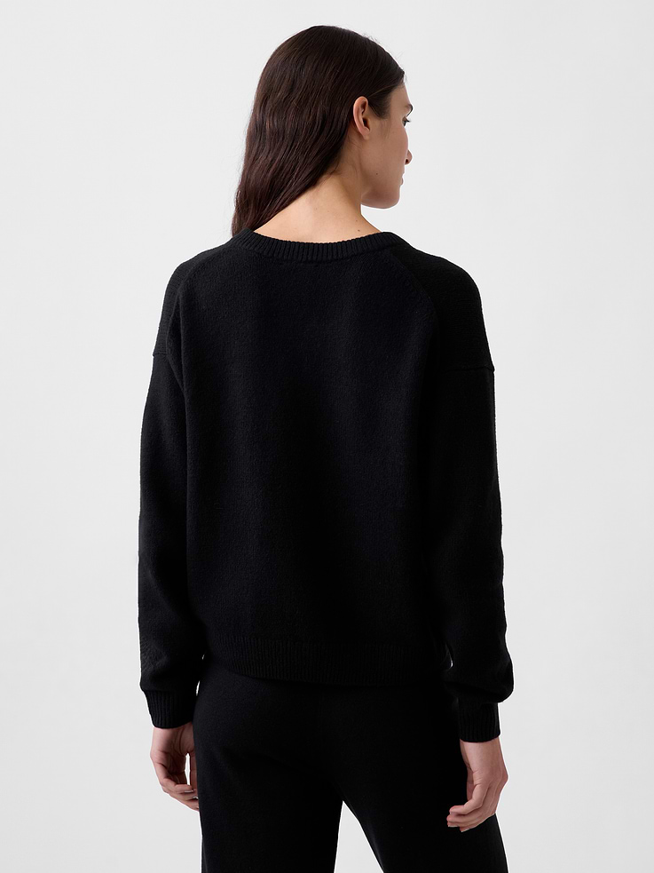 Image number 3 showing, CashSoft Oversized V-Neck Sweater