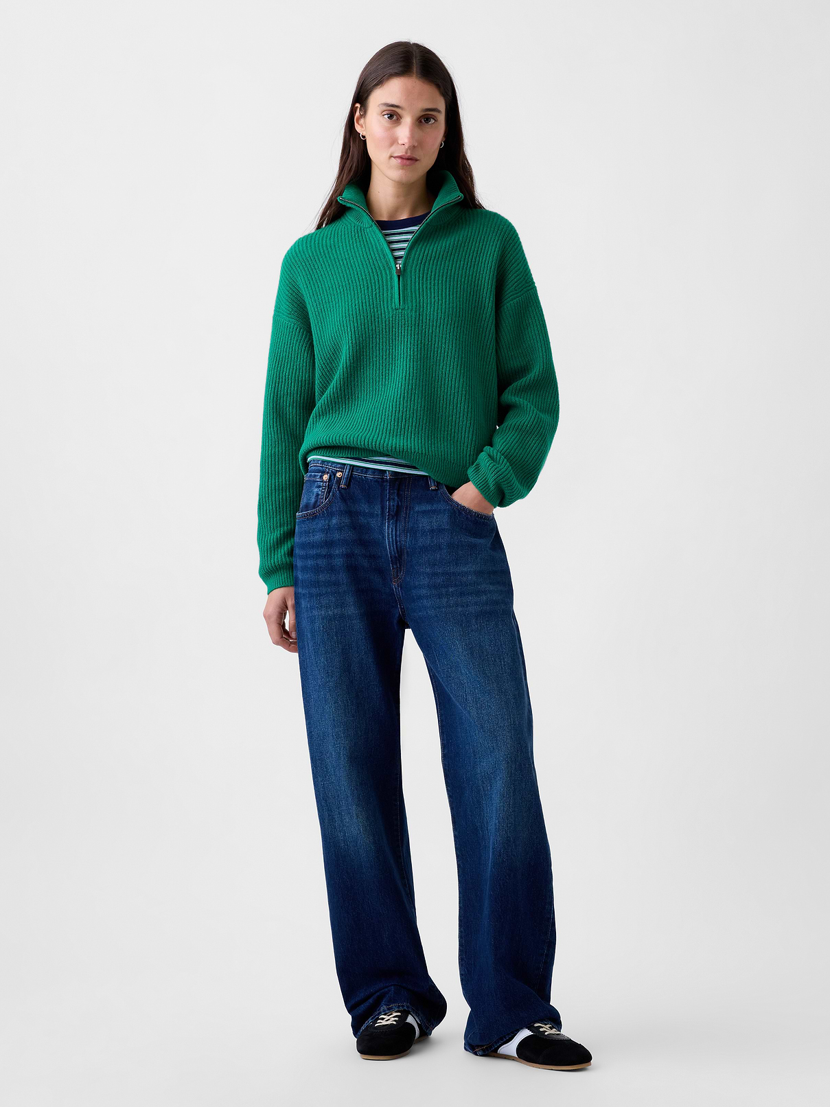 Image 2 of 5, CashSoft Half-Zip Pullover