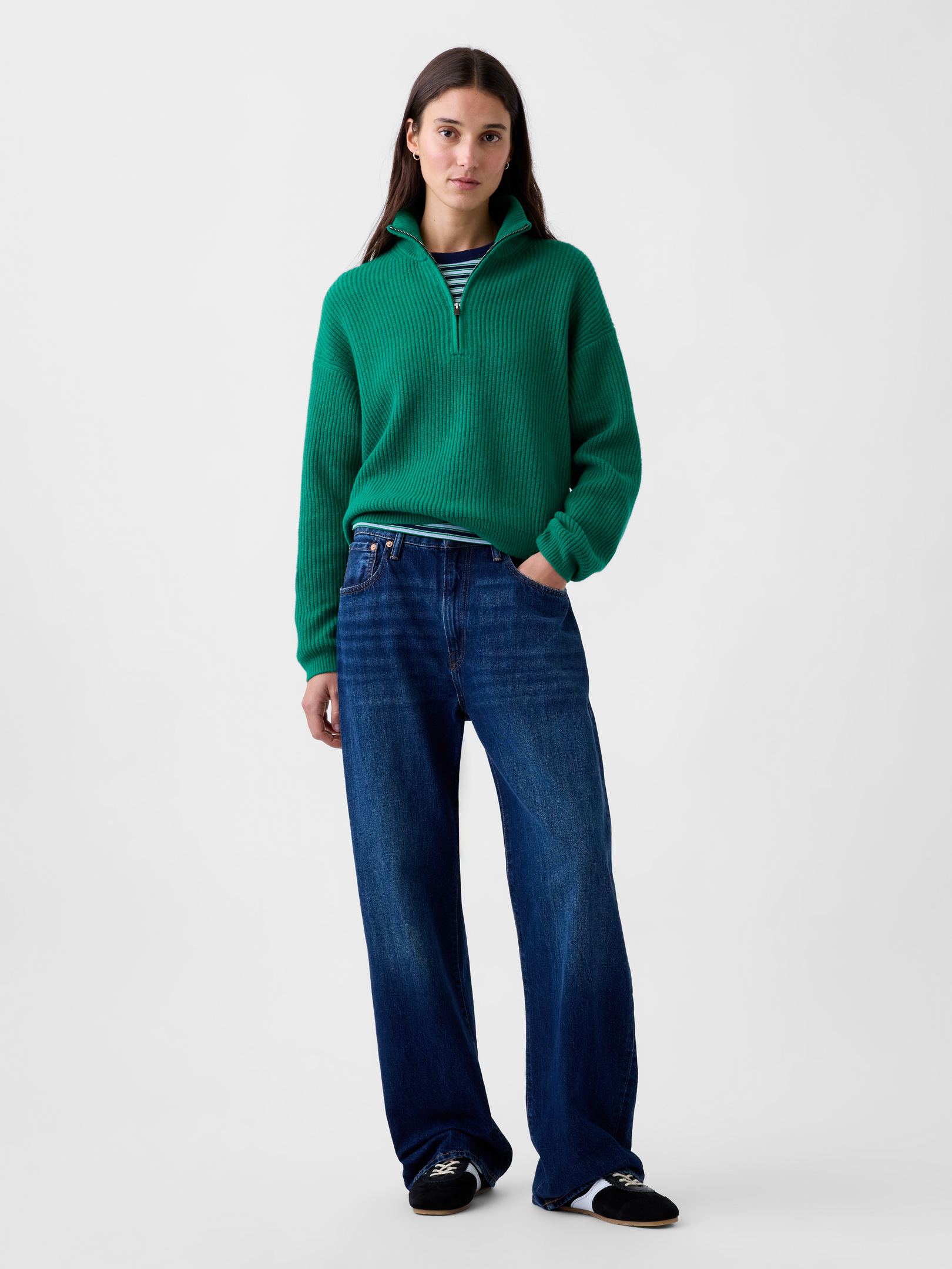 Image 2 of 5, CashSoft Half-Zip Pullover