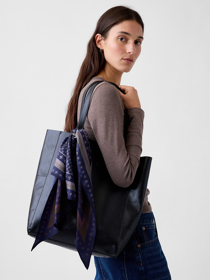 Image 5 of 5, 100% Silk Oversized Triangle Bandana Scarf