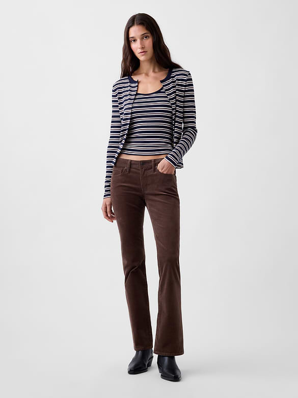 Low Rise Corduroy Long & Lean Pants