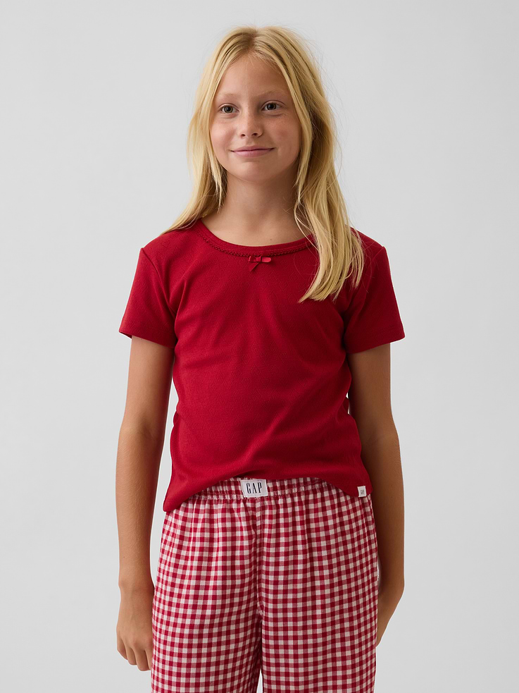 Image number 1 showing, Kids Recycled Pointelle PJ T-Shirt