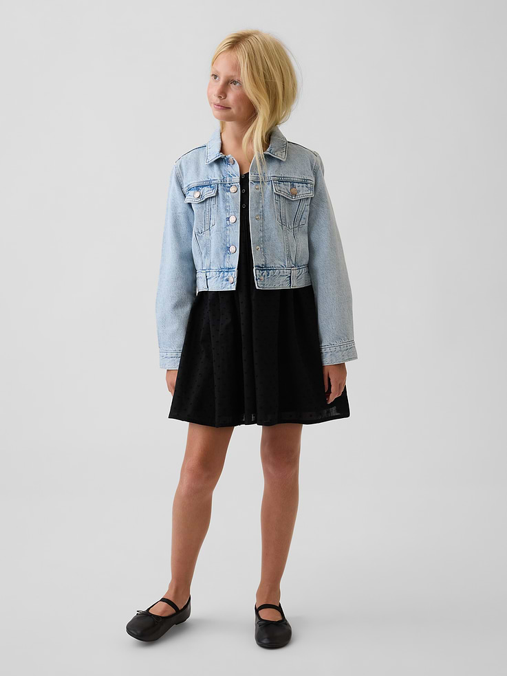 Image number 4 showing, Kids Puff-Sleeve Empire-Waist Dress