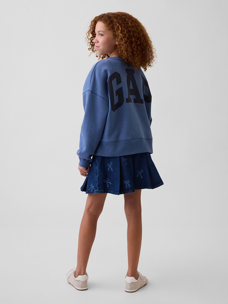 Image number 3 showing, Kids Pleated Denim Mini Skirt