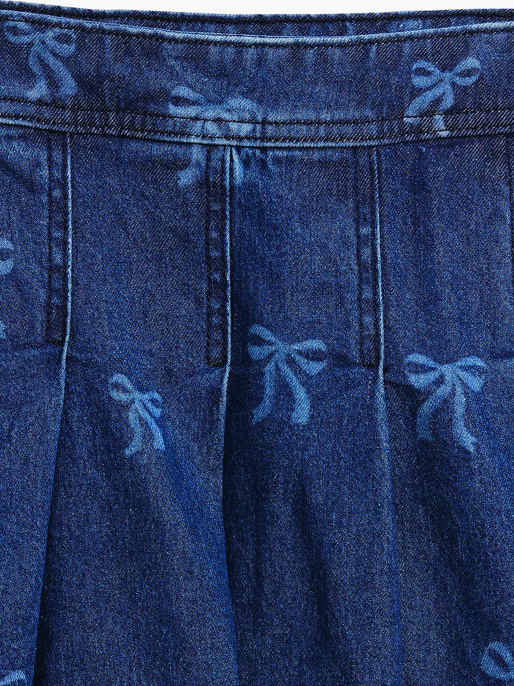 Image number 4 showing, Kids Pleated Denim Mini Skirt