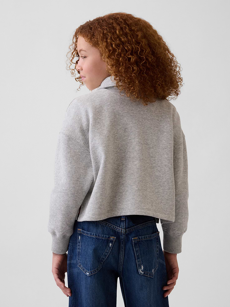 Image 4 de 6, Polo coupe droite surdimensionnée en coton ouaté pour Enfant