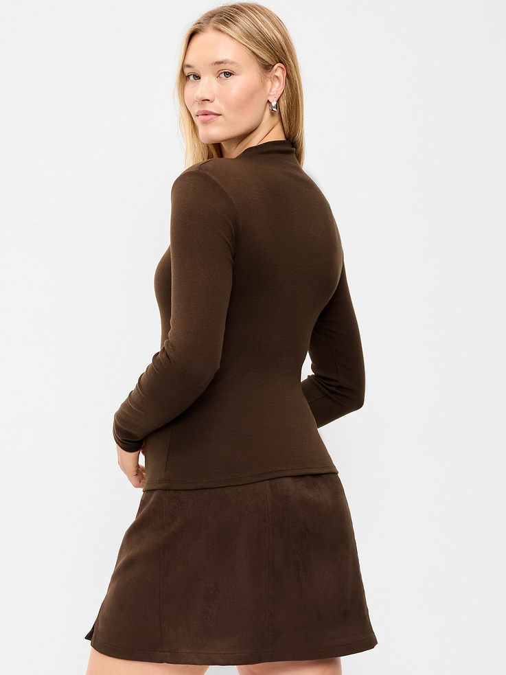 Image 6 of 8, Snug Long-Sleeve Mock-Neck T-Shirt