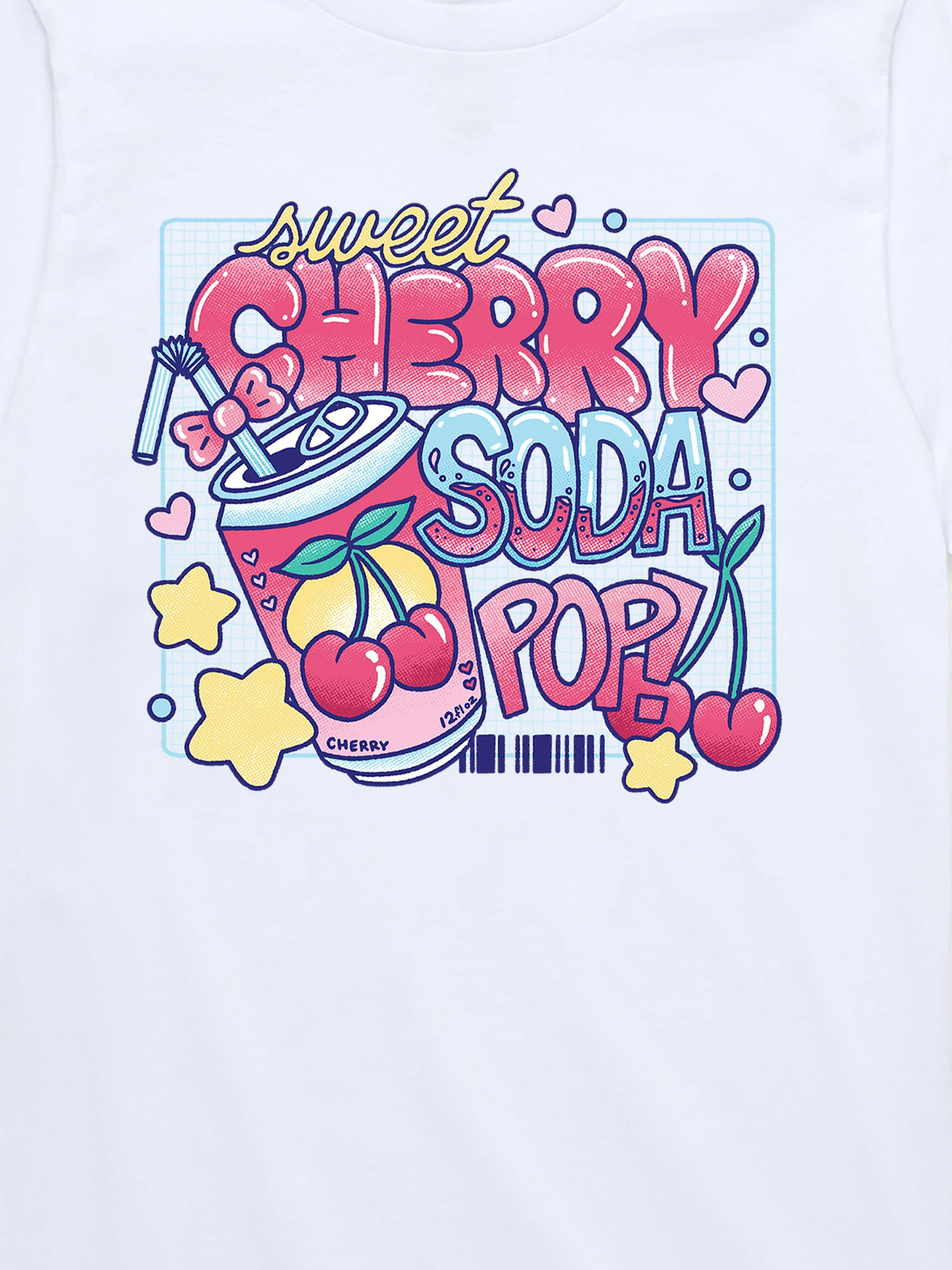 Image 2 of 4, Sweet Cherry Soda Pop T-Shirt For Girls