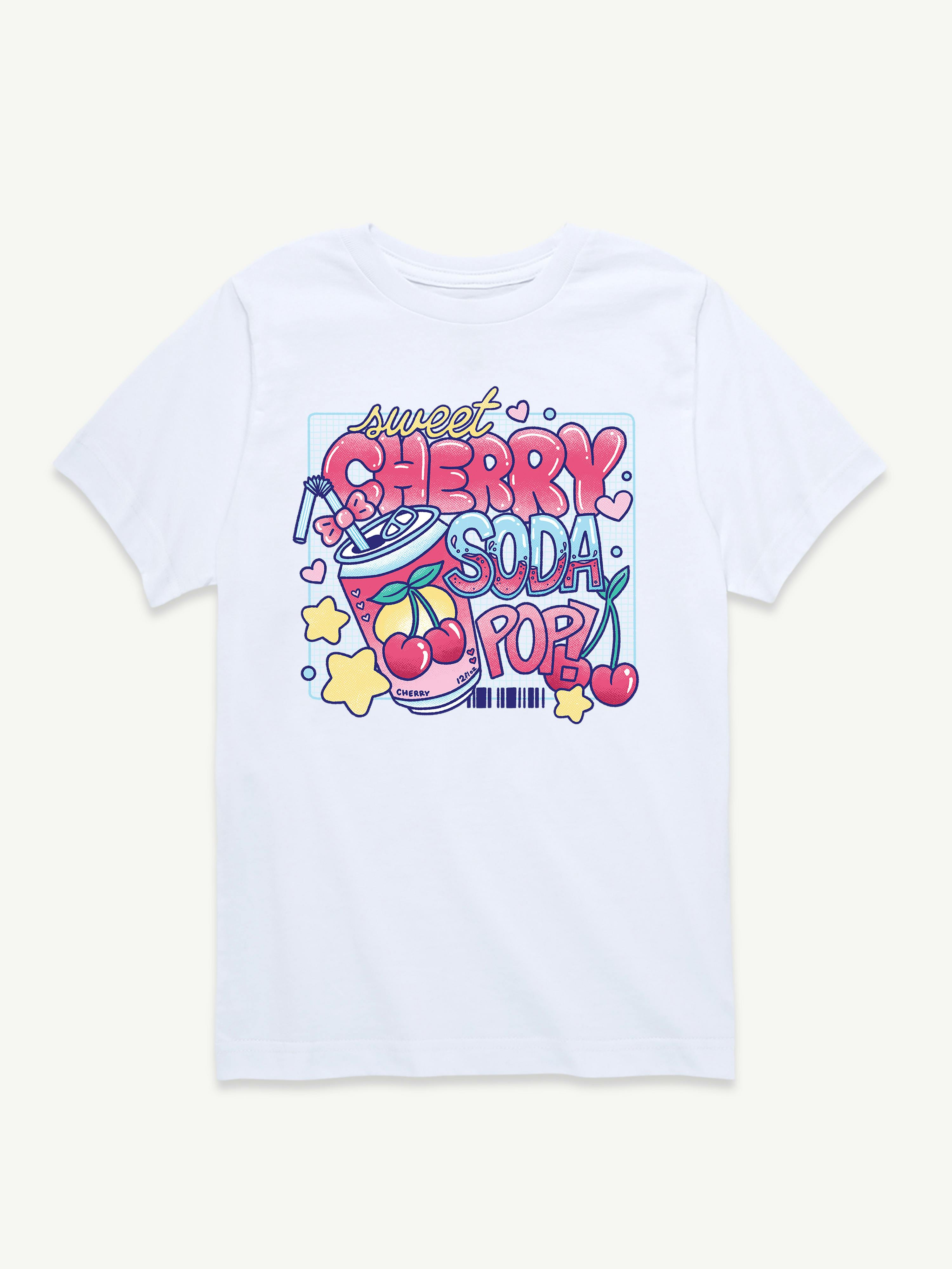 Image 1 of 4, Soft cotton T-shirtt., Classic fit, Crewneck., Short sleeves., Cherry Soda graphic at front., Hybrid Apparel designs creative, innovative graphic apparel with a customer-first focus, continually evolving through new ideas and technologies to grow alongside its partners and customers., This item is printed on demand.