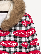 Image 3 of 3, Logo Faux-Fur Trimmed Zip Hoodie Sweatshirt