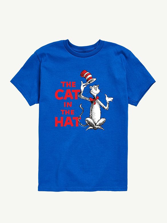Dr Seuss Cat In The Hat Short Sleeve T-Shirt For Boys