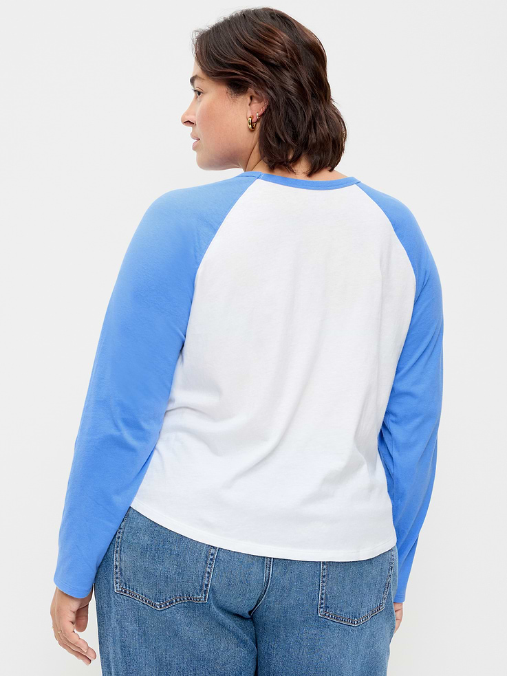L'image numéro 6 présente T-shirt passe-partout de baseball à manches longues raglan