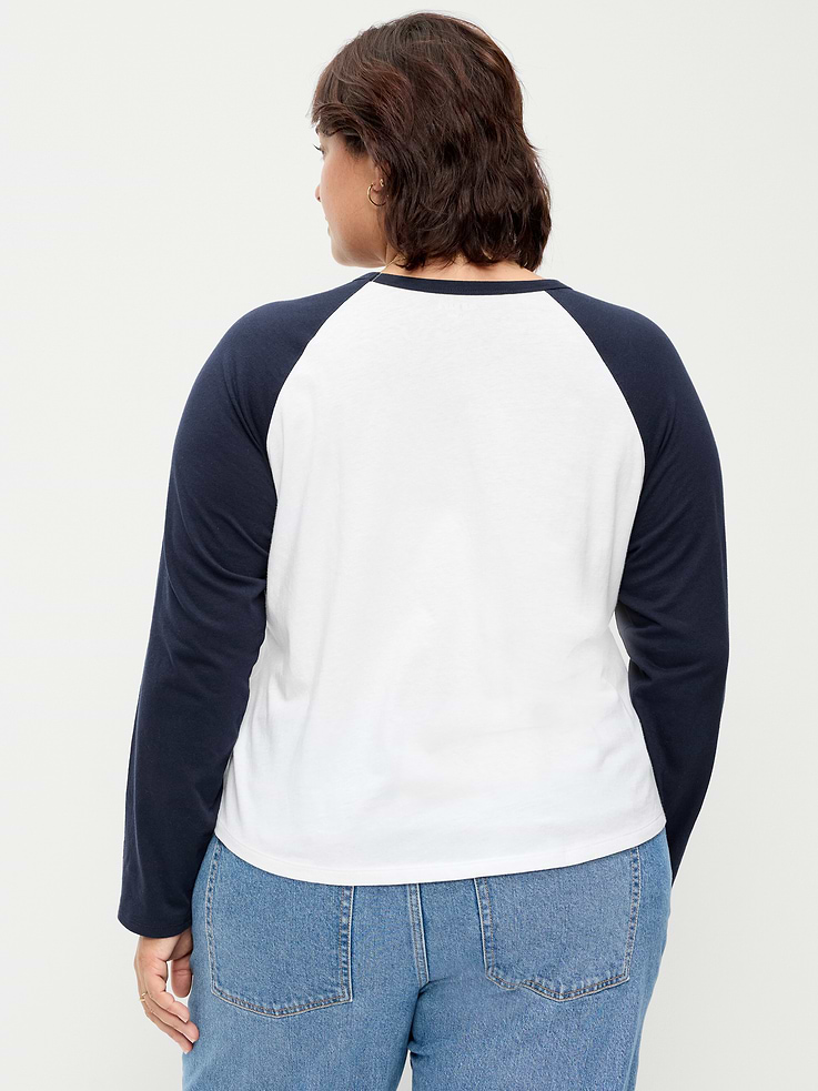 L'image numéro 6 présente T-shirt passe-partout de baseball à manches longues raglan