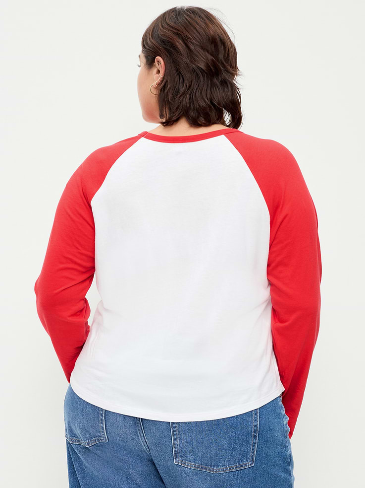 Image 4 de 4, T-shirt passe-partout de baseball à manches longues raglan