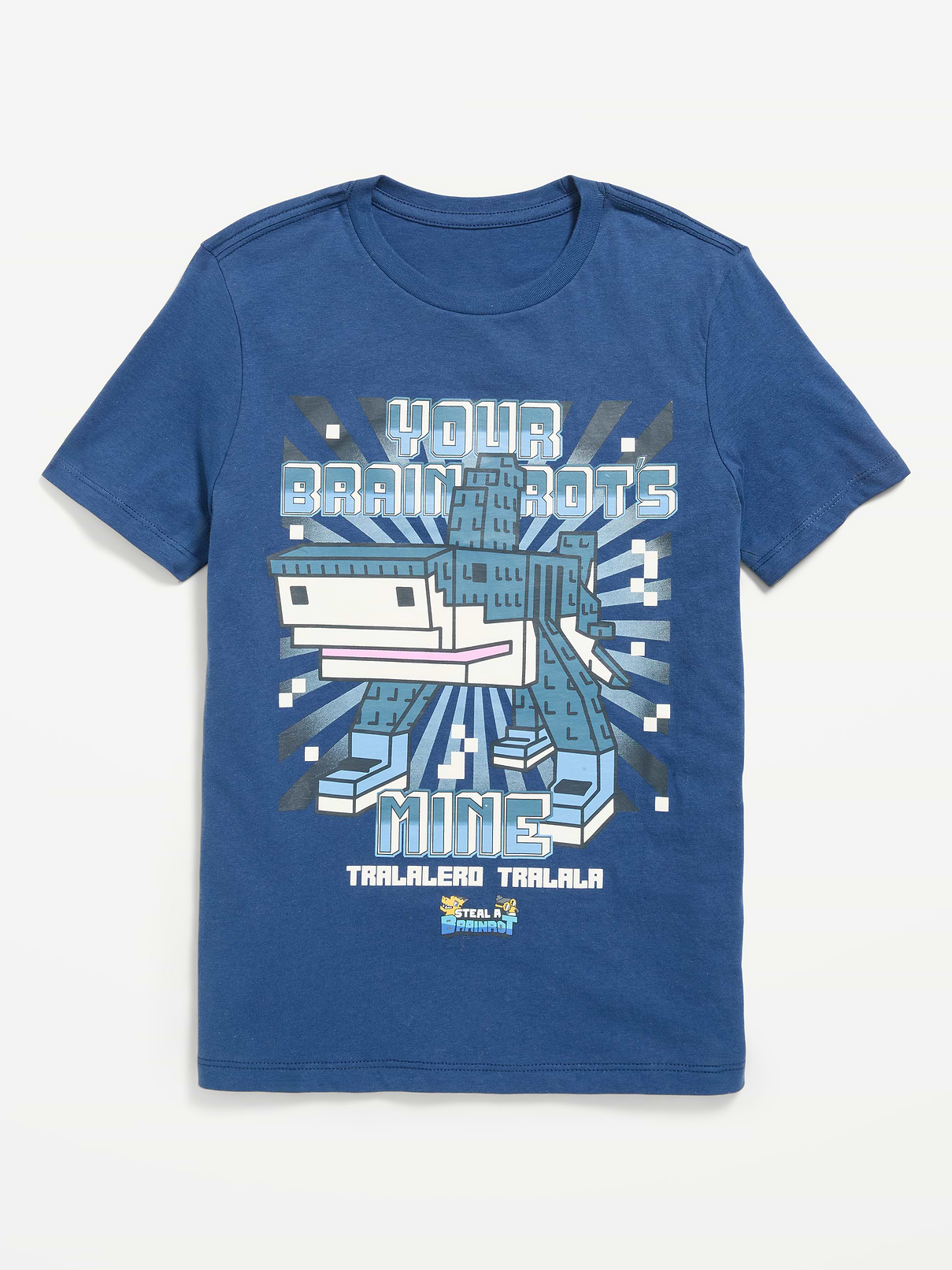 Image number 1 showing, Minecraft™ Brainrot Gender-Neutral Graphic T-Shirt for Kids