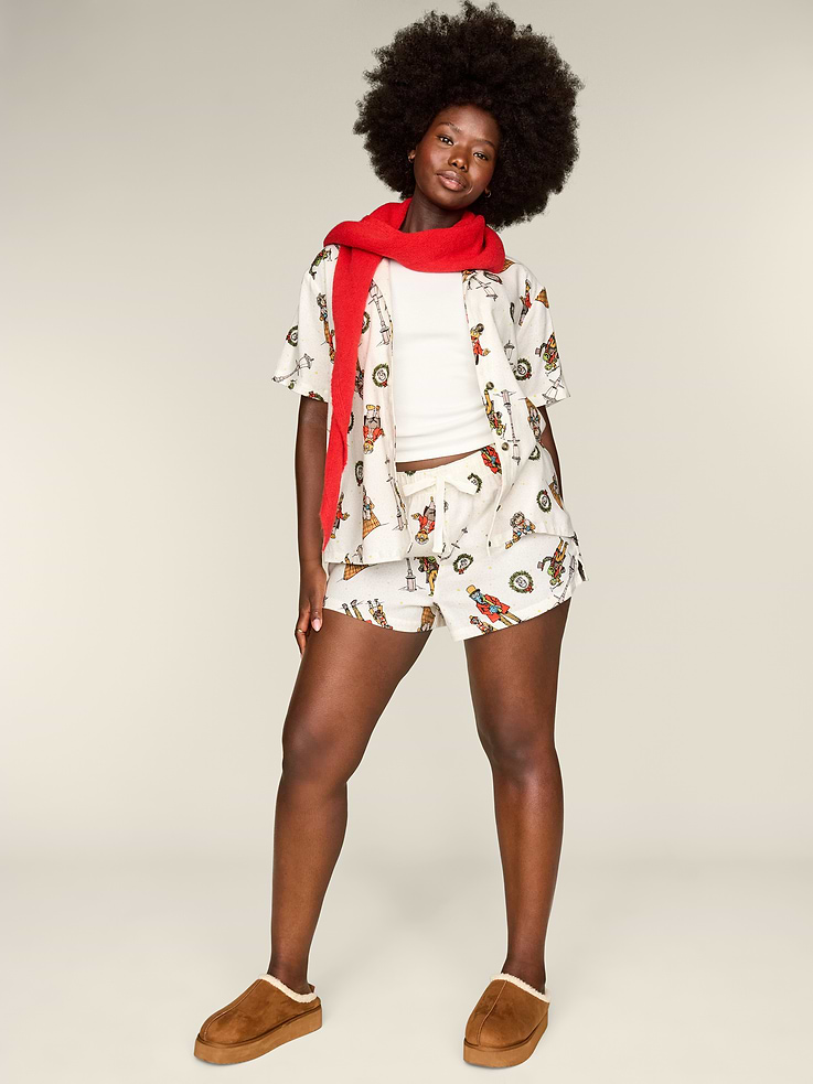 Image 5 of 8, Old Navy x Disney Muppets Flannel Pajama Shorts Set for Women, All-Access Cardmember