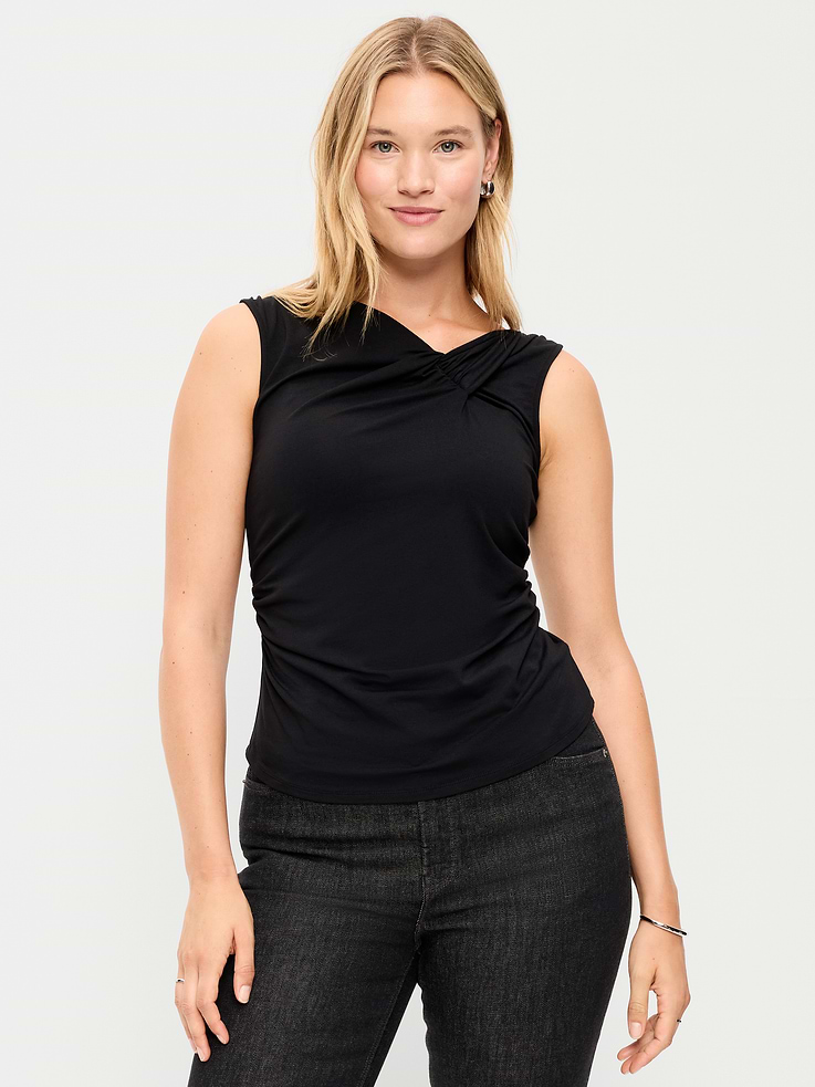 Image 5 of 8, Sleeveless Twist-Front Top