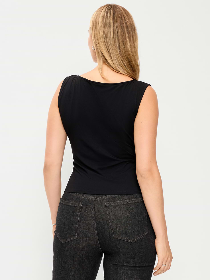 Image 6 of 8, Sleeveless Twist-Front Top