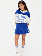 Image number 1 showing, Seattle Seahawks French Terry Pleated Skort for Girls